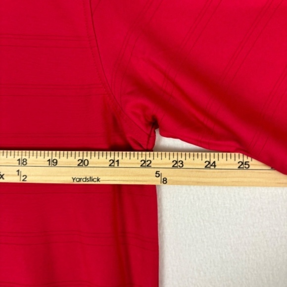 Pebble Beach Performance Golf Polo Shirt Red with Red Stripes Size L - Picture 9 of 11